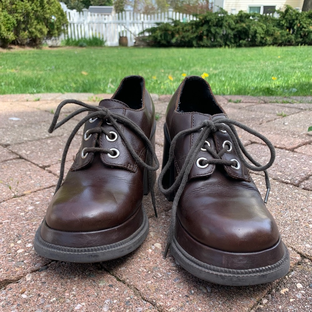 Vintage And Classic 9&Co Brown Leather Shoes Nine & Co Gem